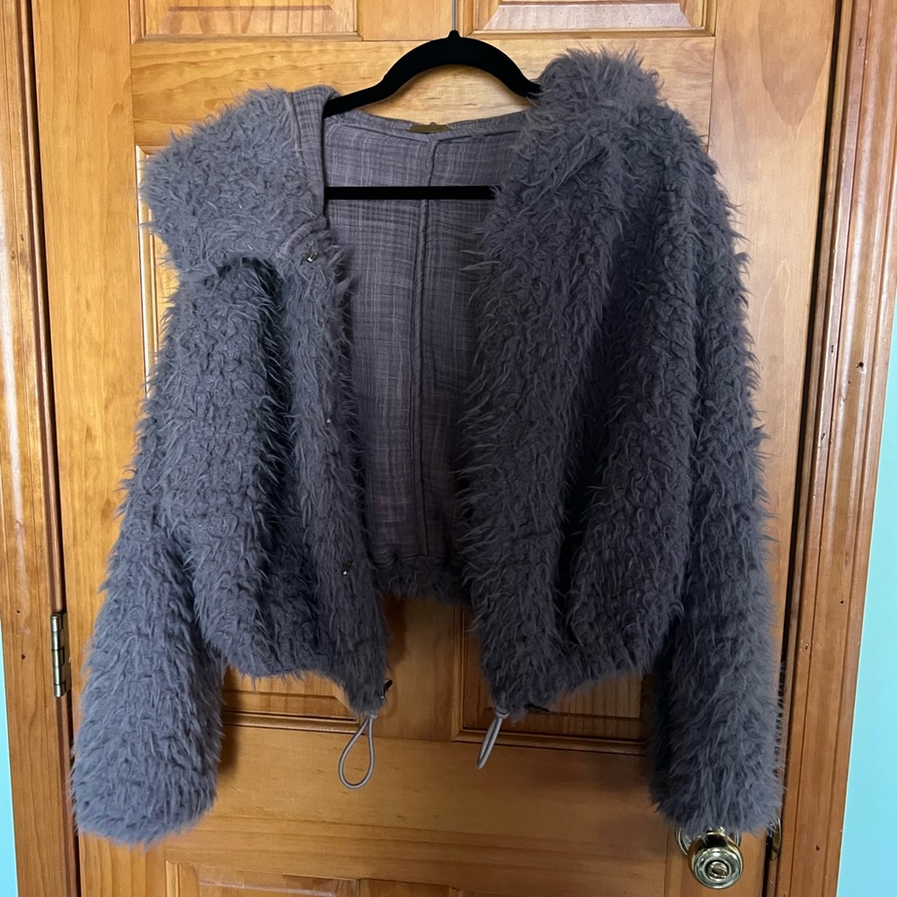 Cropped faux fur Free People jacket